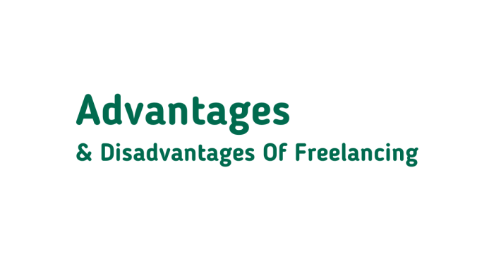 Advantages disadvantages freelancing