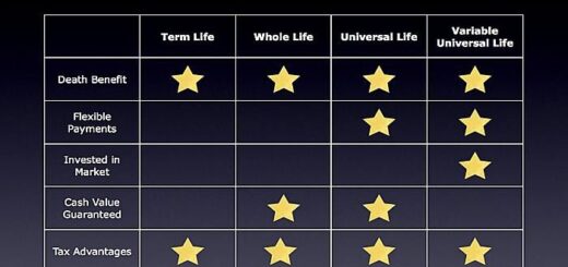 Insurance life term whole types vs different credit