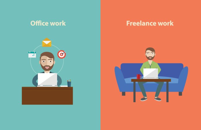 Perbedaan kerja kantoran dan freelance untuk fresh graduate