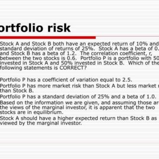 Risk portfolio return presentation stock deviation standard