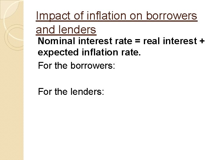 Inflation hsbc