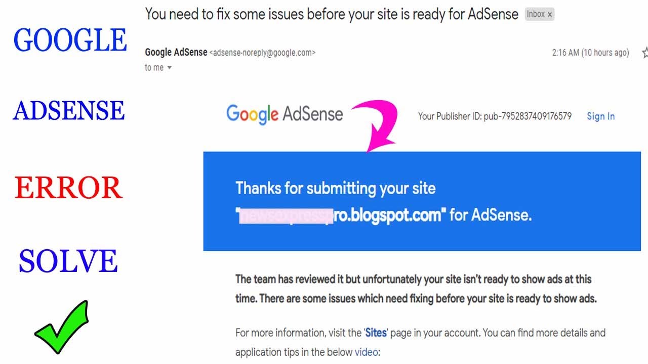 Mengatasi masalah penolakan Adsense pada website