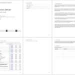 Financial report annual template templates sample format word business details