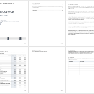 Financial report annual template templates sample format word business details