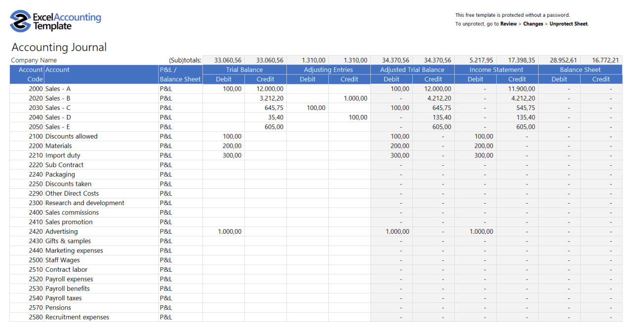 Excel accounting templates template journal sheet cash top balance employed self allbusinesstemplates auf zum vergrößern das sie klicken bild