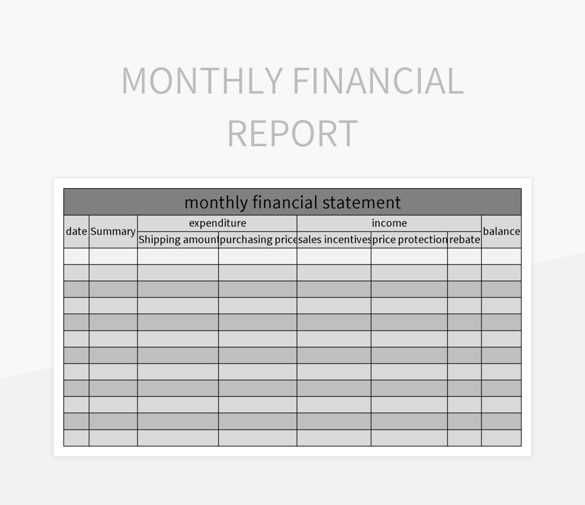 Financial monthly report business small template package reporting sample explained inside balance sheet Financial monthly report business small template package reporting sample explained inside balance sheet