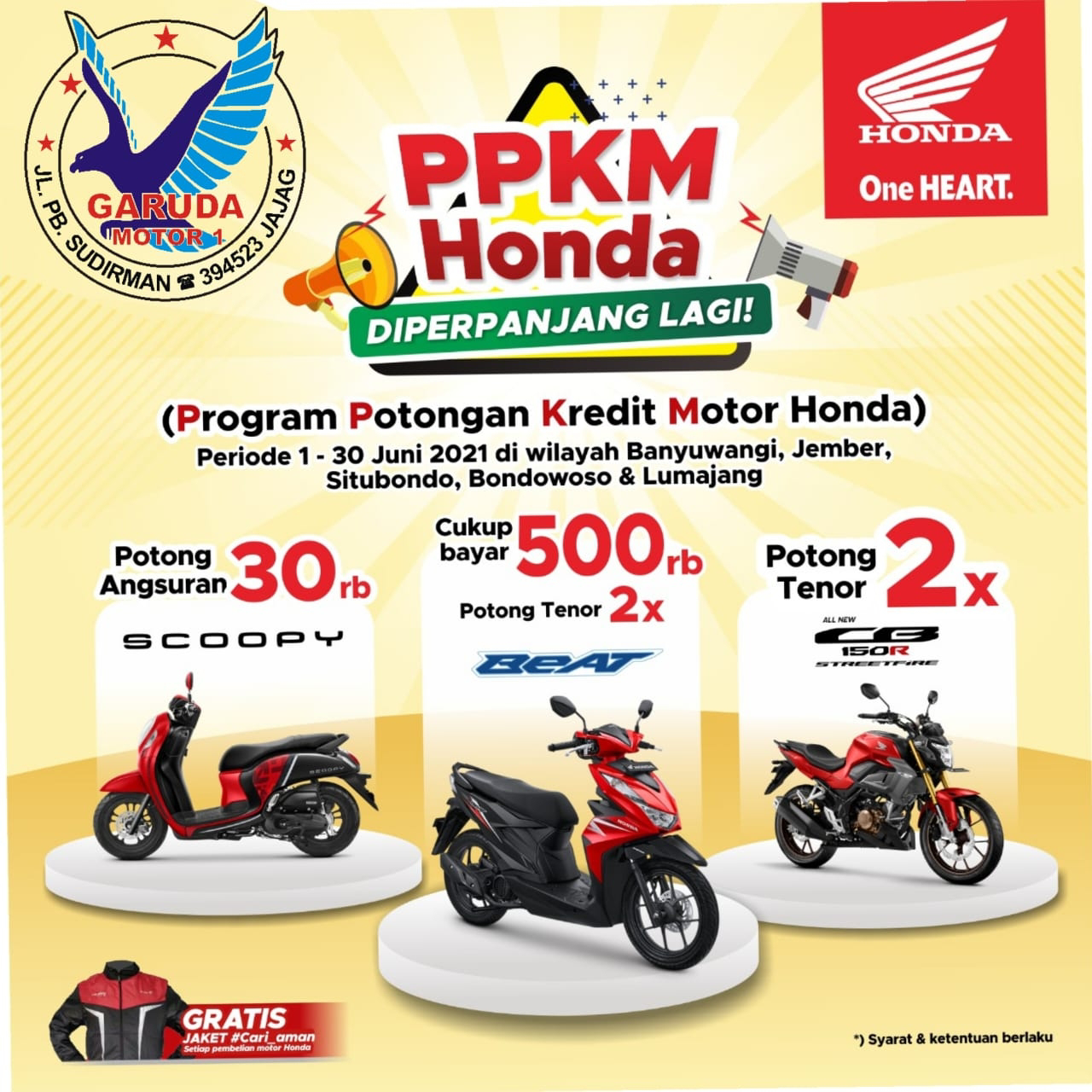 Syarat pengajuan kredit motor Honda Serang Banten