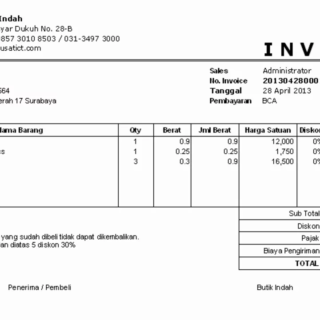 Download contoh surat tagihan kredit perusahaan besar