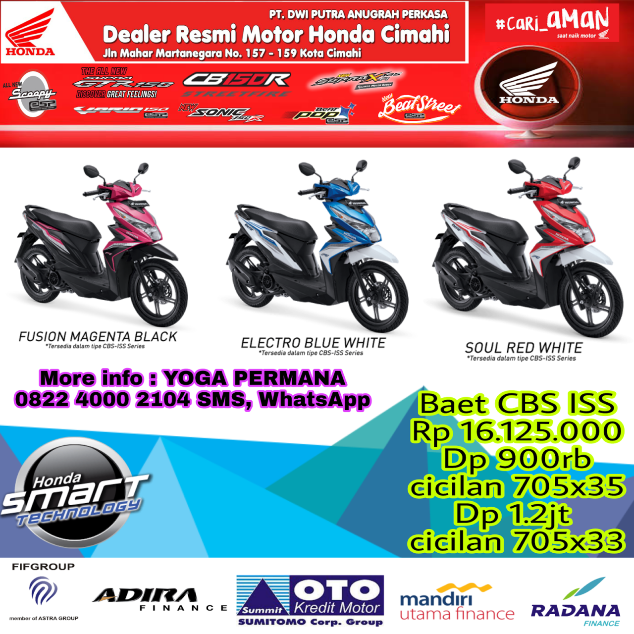 Promo dan brosur kredit motor Honda Bogor terbaru