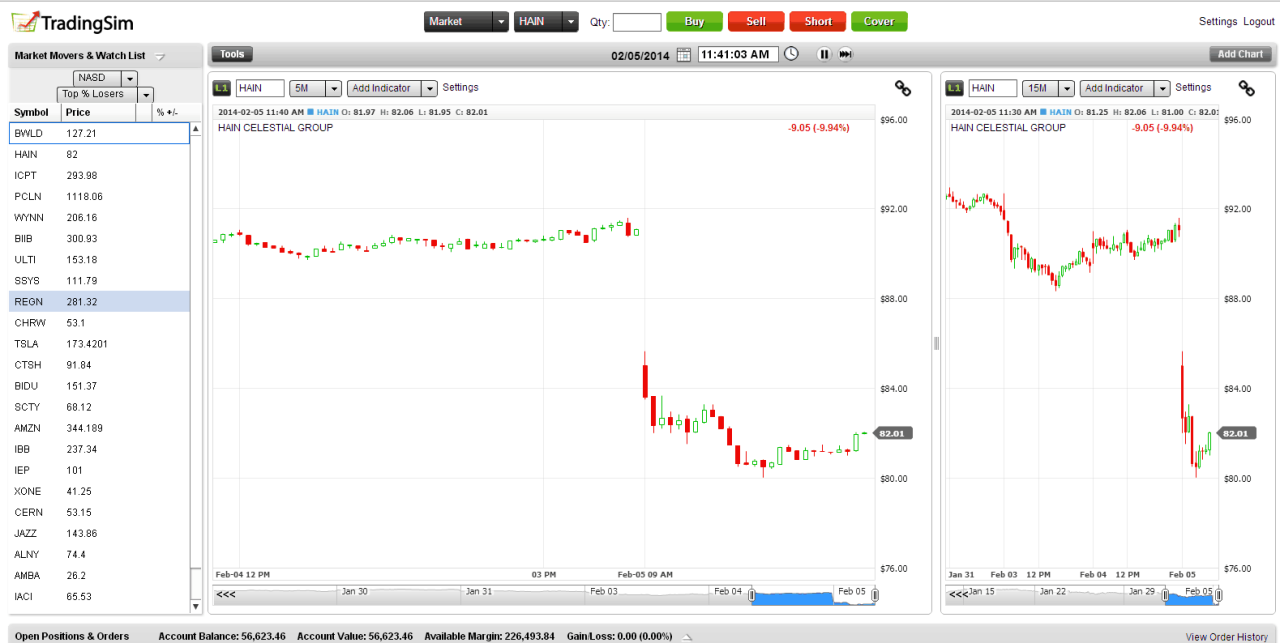 Simulasi investasi saham dengan berbagai skenario pasar