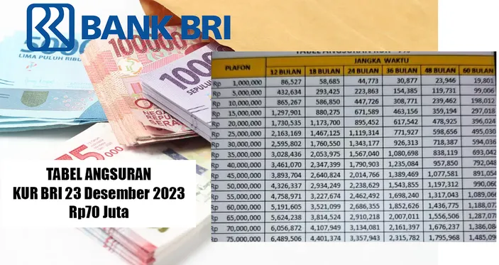 Tabel suku bunga kredit usaha rakyat bri 2024