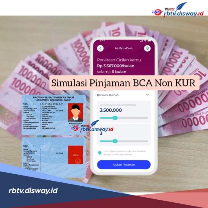 Cara mengajukan pinjaman online BCA 1 juta berapa rupiah