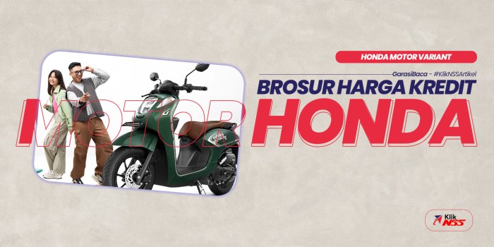 Brosur kredit motor Honda tahun 2023 untuk berbagai tipe