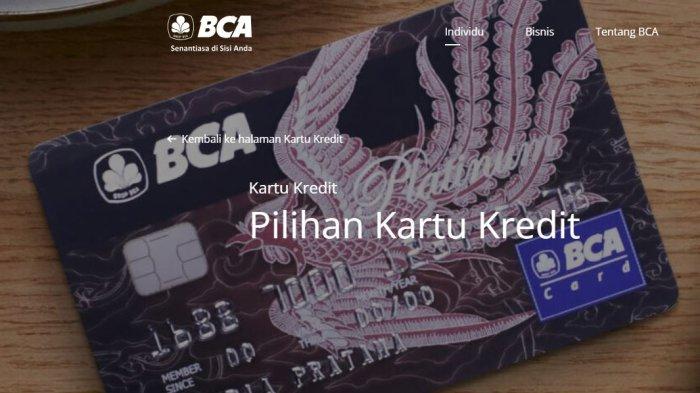 Cara mendaftar kartu kredit BCA platinum online tanpa riwayat kredit baik