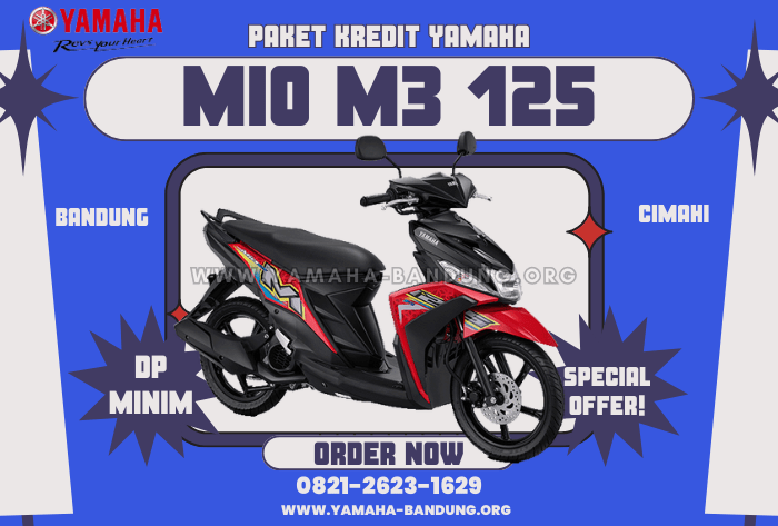 Simulasi kredit motor Yamaha Mio J 2023 dengan tenor 2 tahun dan DP rendah