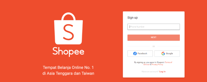 Website shopee untuk belanja online dan pembayaran