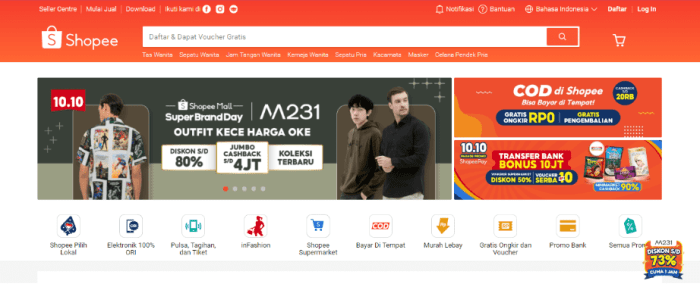 Review platform belanja online Shopee untuk pembelian barang elektronik