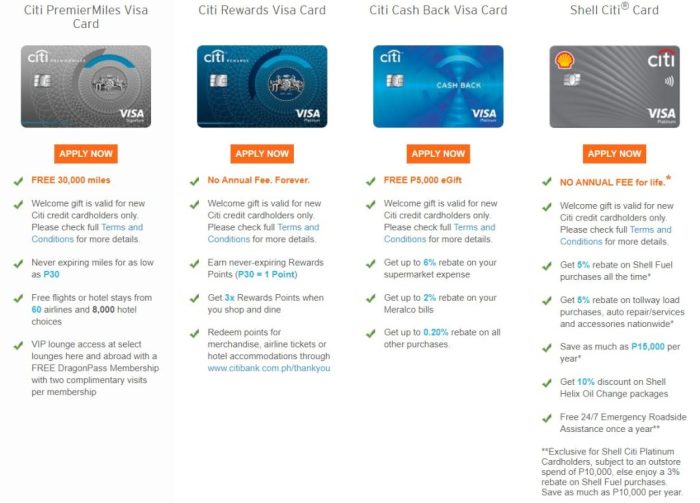 Apa saja fasilitas dan keuntungan kartu kredit Citibank
