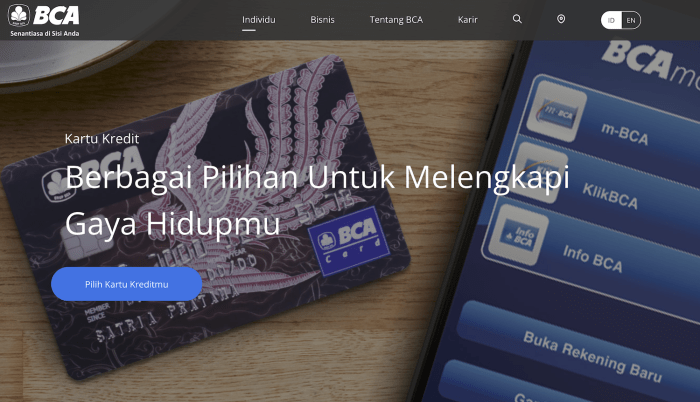 Daftar kartu kredit BCA yang tersedia dan manfaatnya