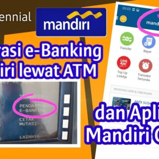 Mandiri melalui mesin banking mendaftar atm