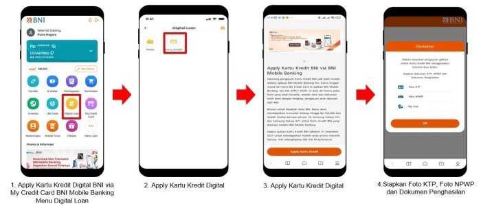 Aplikasi pengajuan kartu kredit BNI secara online untuk mendapatkan informasi lebih lanjut