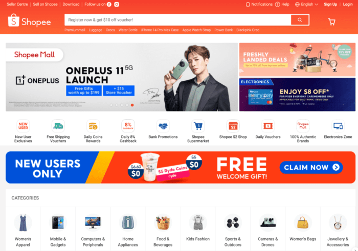 Shopee malaysia online shopping platform products mall Review platform belanja online Shopee untuk pembelian barang elektronik